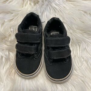 Vans Velcro Black Toddler Shoes🖤